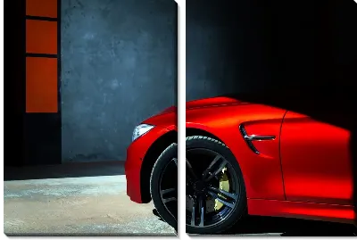 Модульная картина Красный автомобиль №4