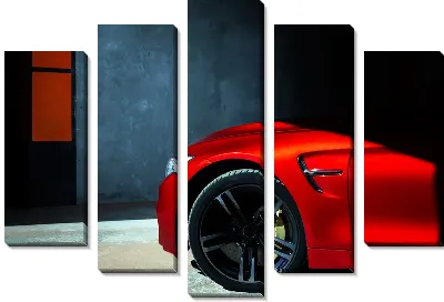 Модульная картина Красный автомобиль №4