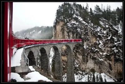 Картина Железная дорога - акведук в Швейцарии
