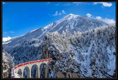 Картина Поезд в Швейцарии