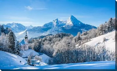 Зимний пейзаж в Швейцарии