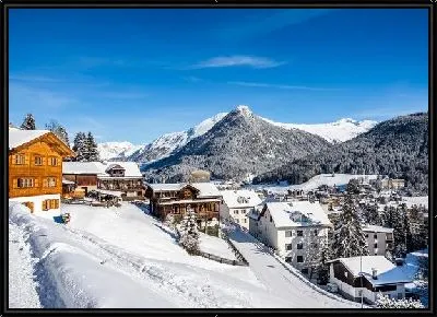 Картина Зима в Швейцарии №3