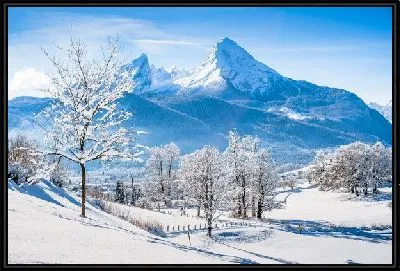 Картина Зимний пейзаж в Швейцарии №2