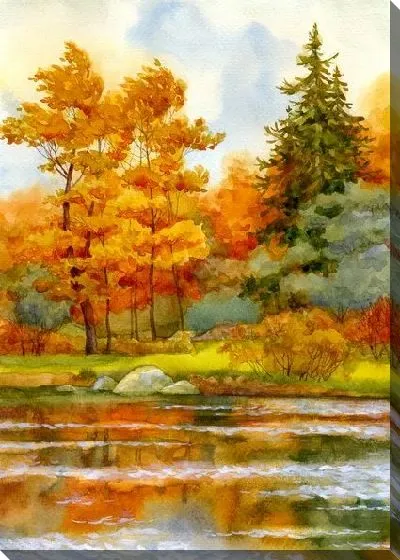 Картина маслом Осенний пейзаж леса