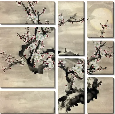 Модульная картина Сакура №2