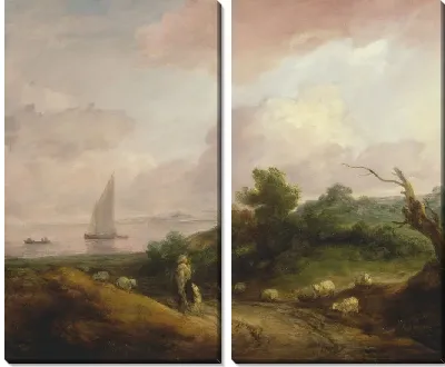 Картина Прибрежный пейзаж с пастухом и его стадом (1783-1784)