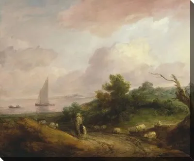 Картина Прибрежный пейзаж с пастухом и его стадом (1783-1784)