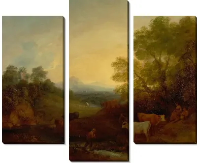 Картина Пейзаж с крупным рогатым скотом (1773)