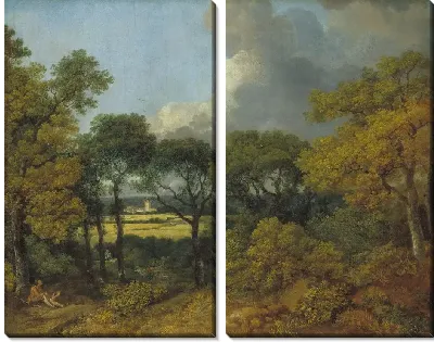 Картина Пейзаж с отдыхающим крестьянином (1747)