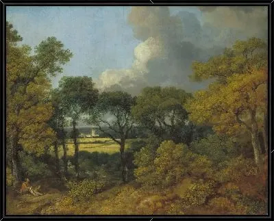 Картина Пейзаж с отдыхающим крестьянином (1747)