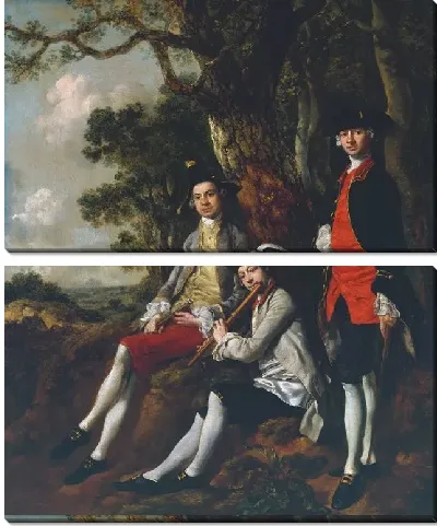 Картина Кавалеры на природе (1750)