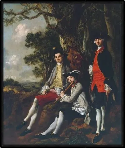 Картина Кавалеры на природе (1750)