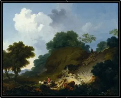 Пейзаж с пастухом и стадом овец (1763-1765)
