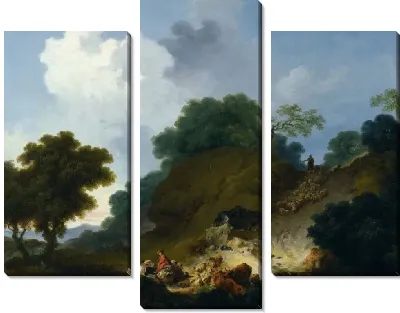 Пейзаж с пастухом и стадом овец (1763-1765)
