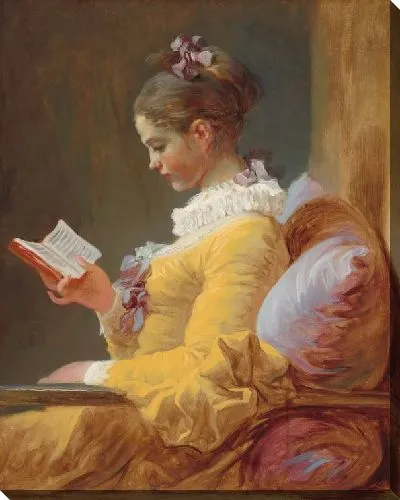 Картина Молодая девушка за чтением (1770)