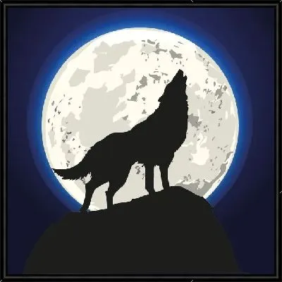 Волк воет на луну