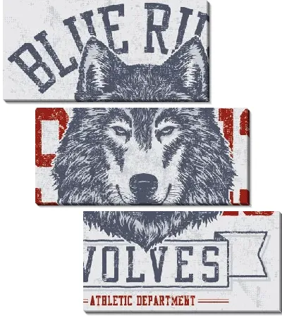 Модульная картина Волк №2