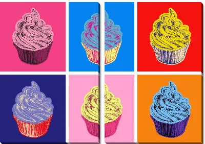 Кексы в стиле поп арт