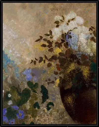 Картина Цветы в черной вазе (1909-1910)