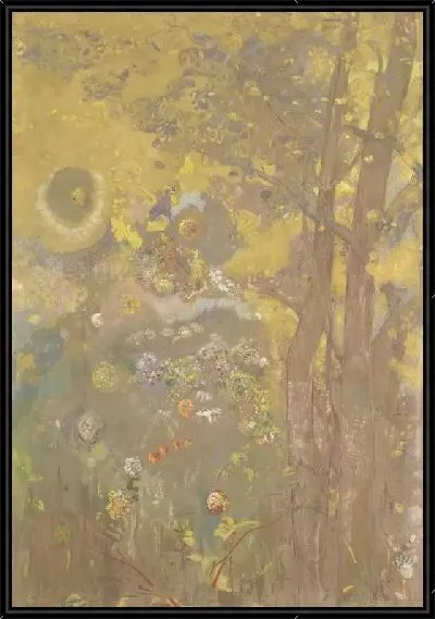 Картина Деревья на желтом фоне (1901)