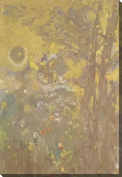 Картина Деревья на желтом фоне (1901)