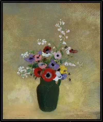 Картина Большая зеленая ваза с разными цветами (1910-1912)