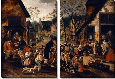 Картина Слепой шарманщик (1600-1610) 