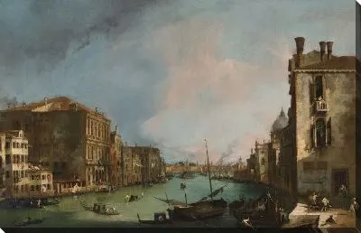 Картина маслом Большой канал в Венеции с мостом Риальто (1724)