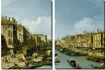 Модульная картина Большой канал рядом с мостом Риальто, Венеция (1730)