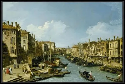 Картина Большой канал рядом с мостом Риальто, Венеция (1730)