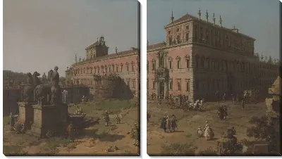 Модульная картина Вид на Палаццо дель Квиринале, Рим (1750-1751)