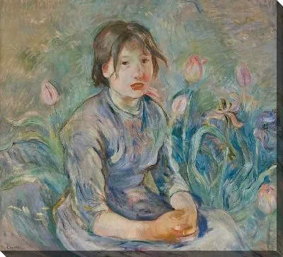 Картина Крестьянская девушка среди тюльпанов (1890)