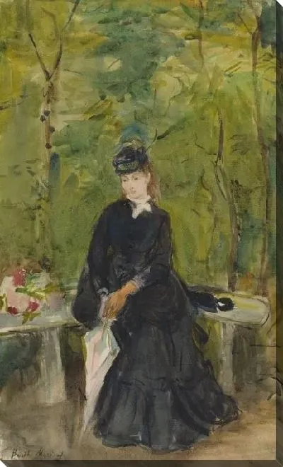 Картина Сестра художника сидит в парке (1864)