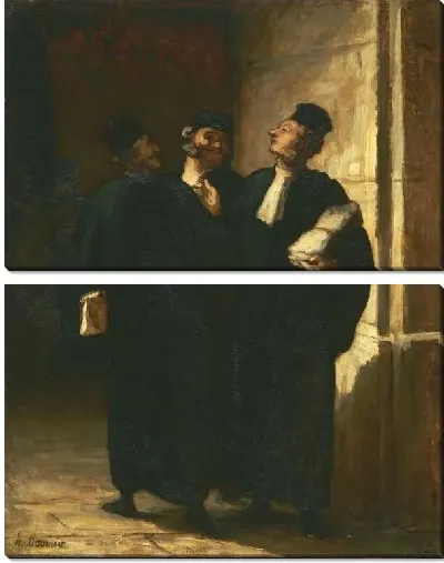 Картина Три адвоката (1855-1857)