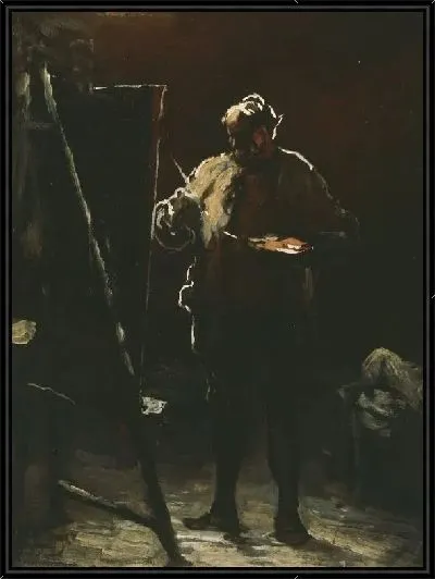 Картина Художник перед мольбертом (1870)