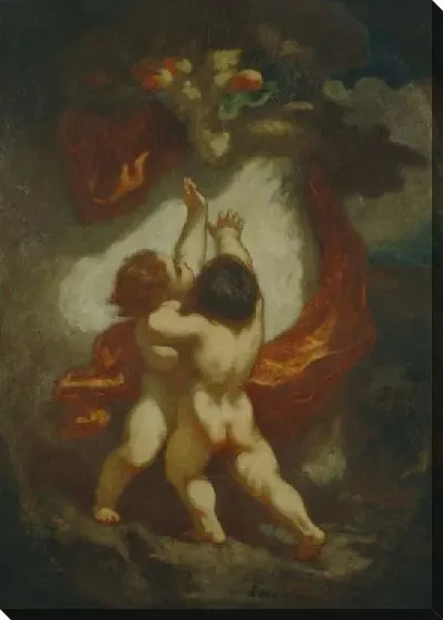 Картина Два малыша стремятся к фруктам (1845-1850)