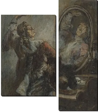 Картина Актер позирует перед зеркалом (1808-1879)