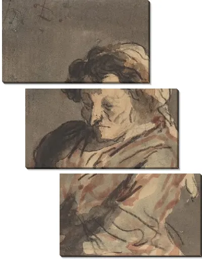 Картина Сидящая старая женщина (1808-1879)