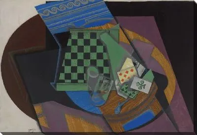 Шахматная доска и игральные карты (1915)