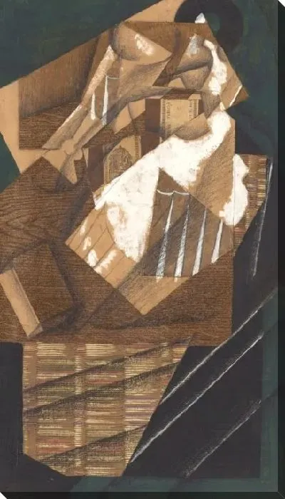 Картина Графин, стакан и пачка табака (1914)