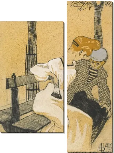 Картина Мужчина и женщина на скамейке (1908-1909)