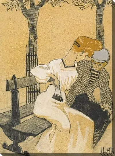 Картина Мужчина и женщина на скамейке (1908-1909)