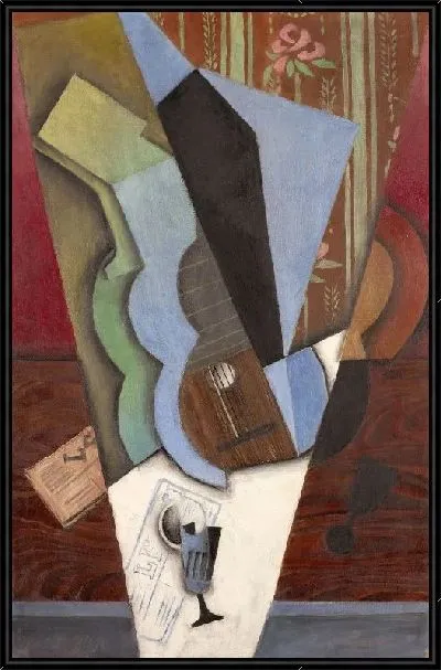 Картина Абстракция (гитара и стакан) (1913)