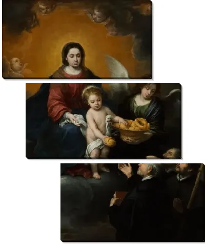 Младенец Христос выдает хлеб паломникам (1678)