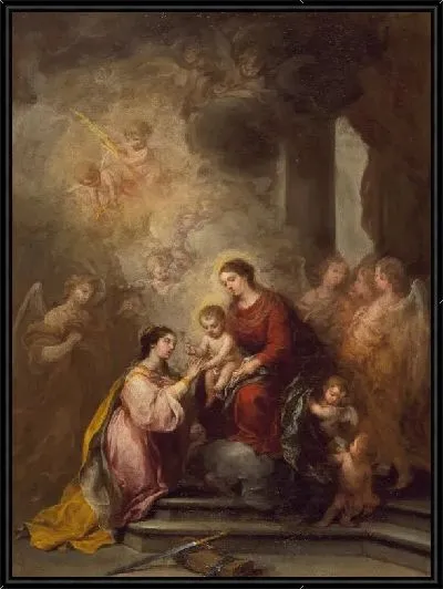 Картина Мистическое обручение святой Екатерины (1680-1682)