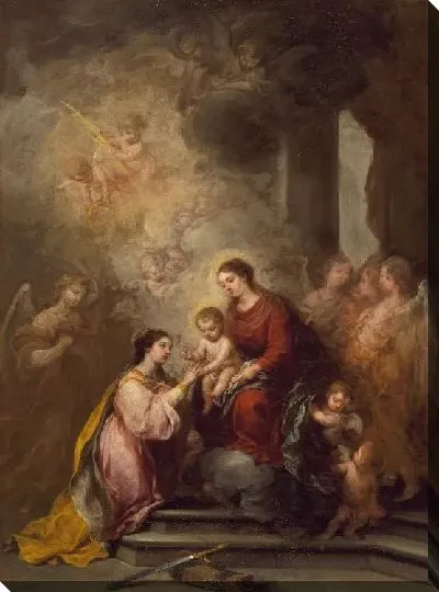 Картина Мистическое обручение святой Екатерины (1680-1682)