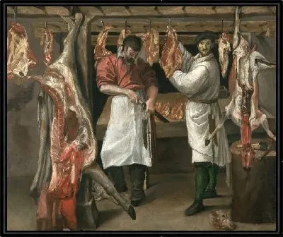 Картина Магазин мясника (1580)