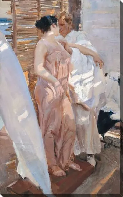 Картина Розовое одеяние. После купания (1916)