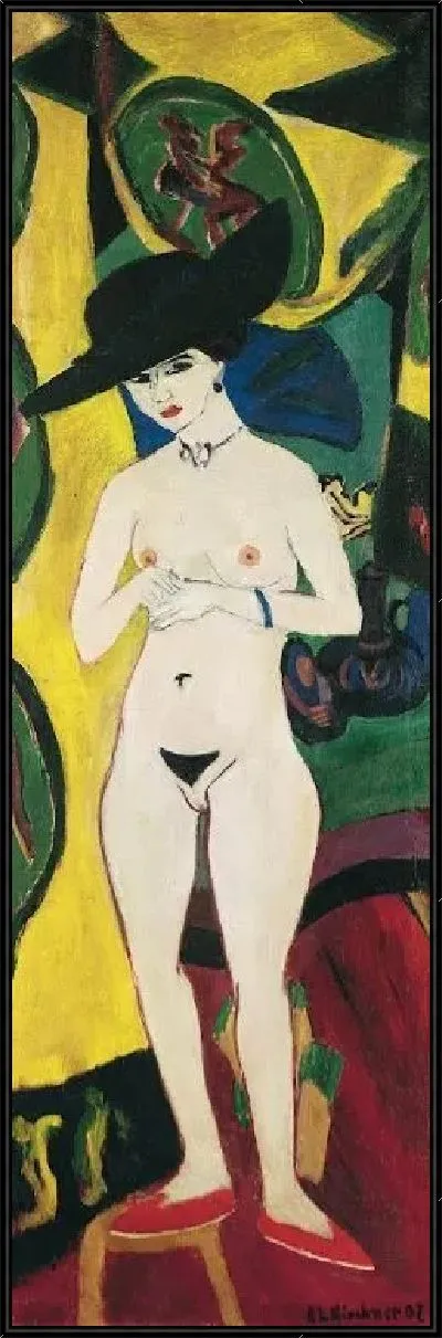 Картина Обнаженная в шляпе (1910)