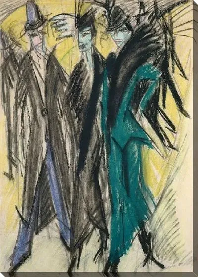 Картина Уличная сцена (1914)